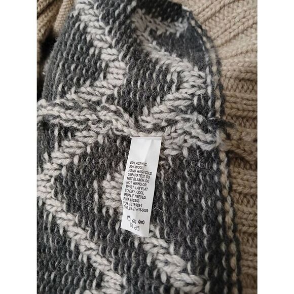 Jack threads mens xl shawl collar SOFT WOOL cardigan sweater tan beige - Picture 6 of 7